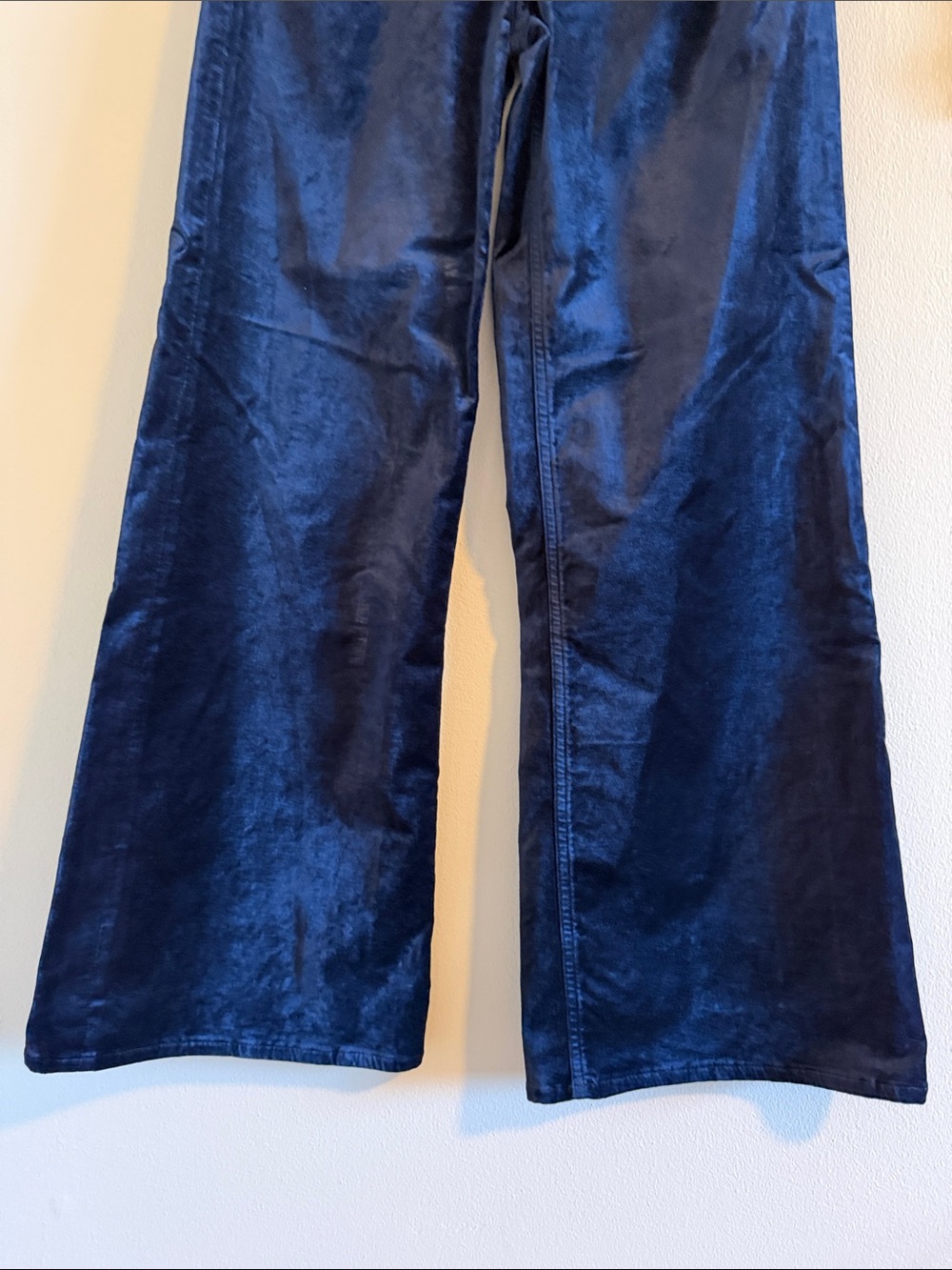 Citizens of Humanity Paloma Baggy Wide Leg Velvet Pants Women 27 Royal Navy NWT - Picture 5 of 11